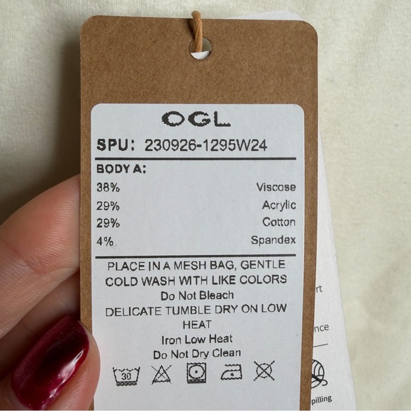 OGL Thermal Ruched Mockneck Long Sleeve Top Off White Size M - Picture 5 of 9